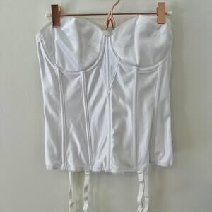 Vintage corset top white corset